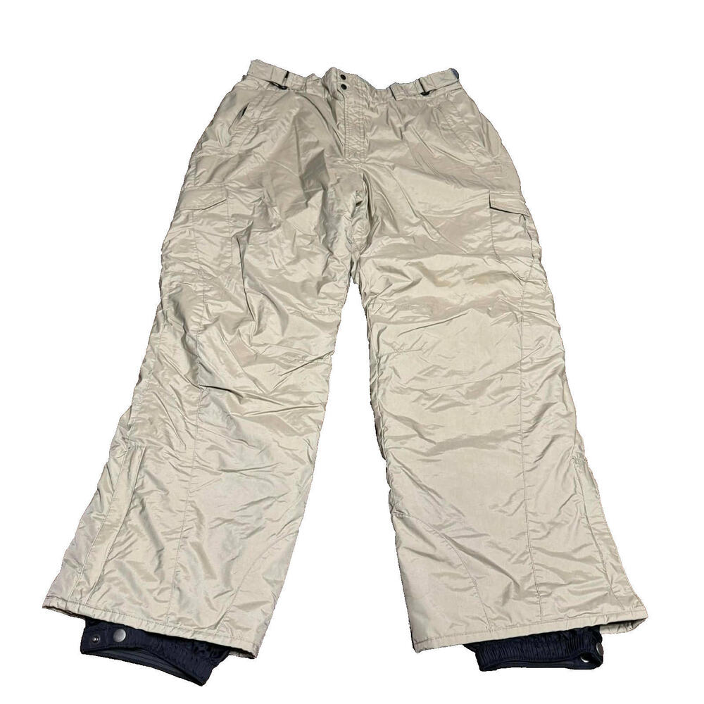 Columbia Vertex Snow Ski Pants Men's Size Large Tan Lined Breathable Waterproof